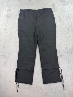 eVent Black Dress Pants with Ankle Ties, Size Medium